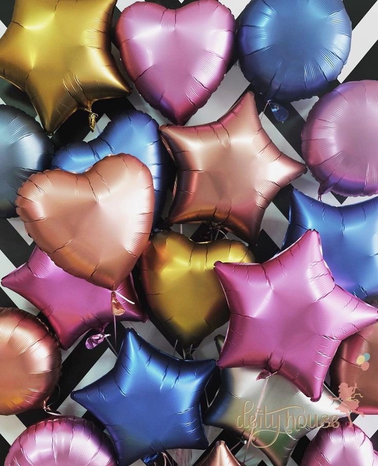 14 Pcs Confetti Decorative Party Balloons Set (Star, Heart Shaped & Confetti Filled Latex Party Balloons Set) For Birthday and Event