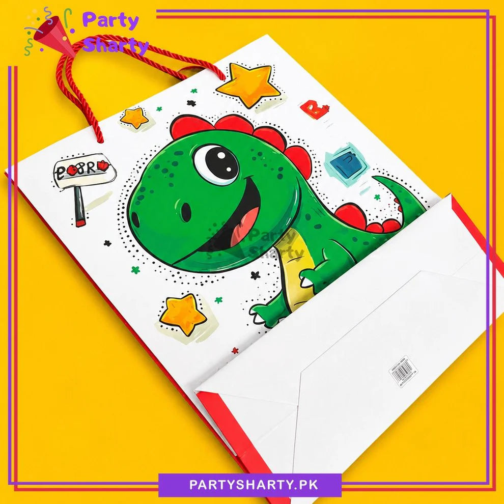3D Dinosaur Printed Gift Bag For Birthday Parties Celebration