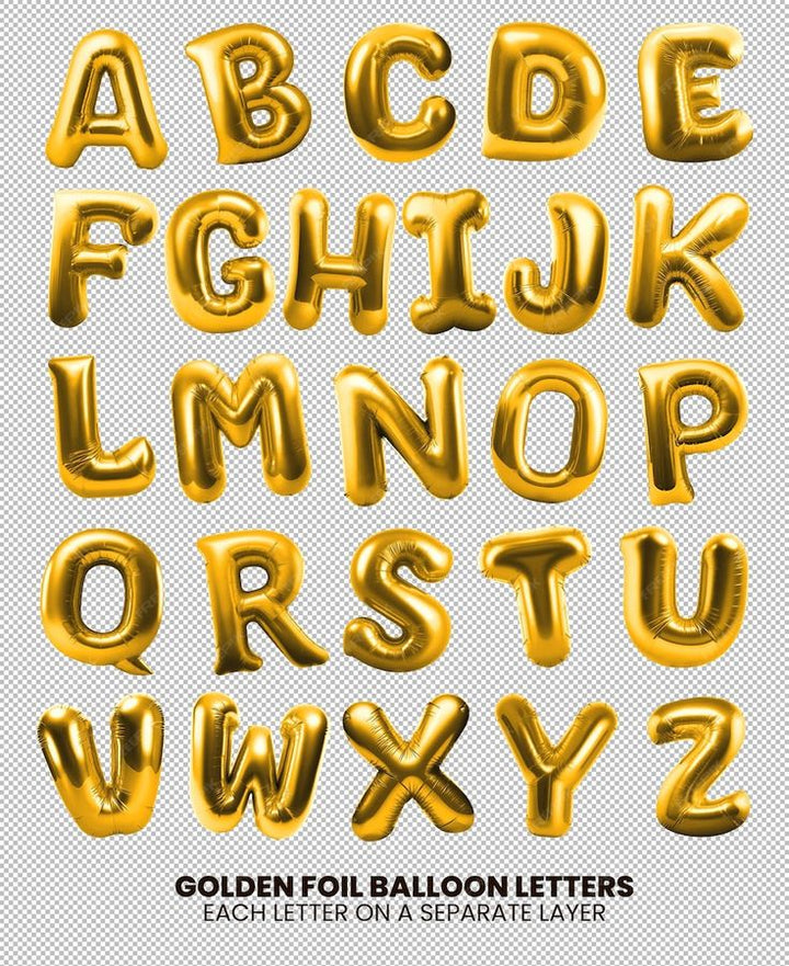 Golden Alphabet Foil Balloon For Birthday, Anniversary, Bridal Shower Celebration and Decoration