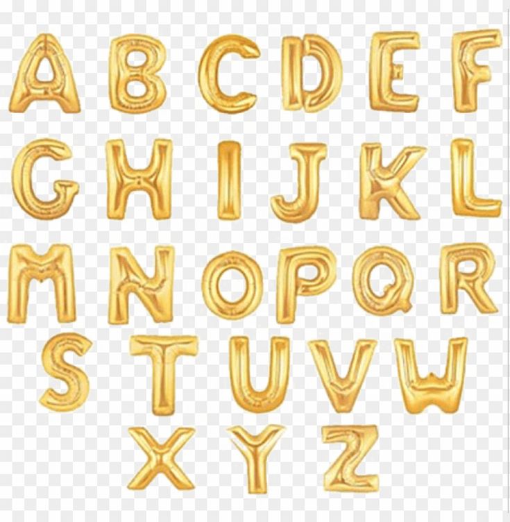 Golden Alphabet Foil Balloon For Birthday, Anniversary, Bridal Shower Celebration and Decoration