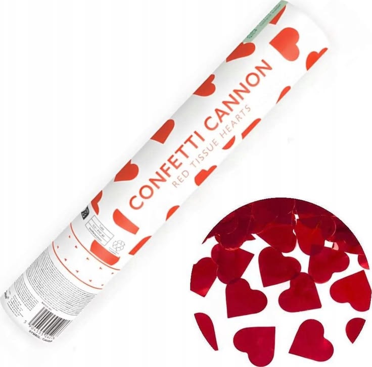Red Rose Party Poppers Confetti For Wedding, Bridal Shower, Anniversary Celebration