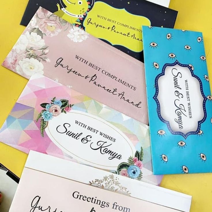 Money Envelopes Customized with Name (Pack of 12)