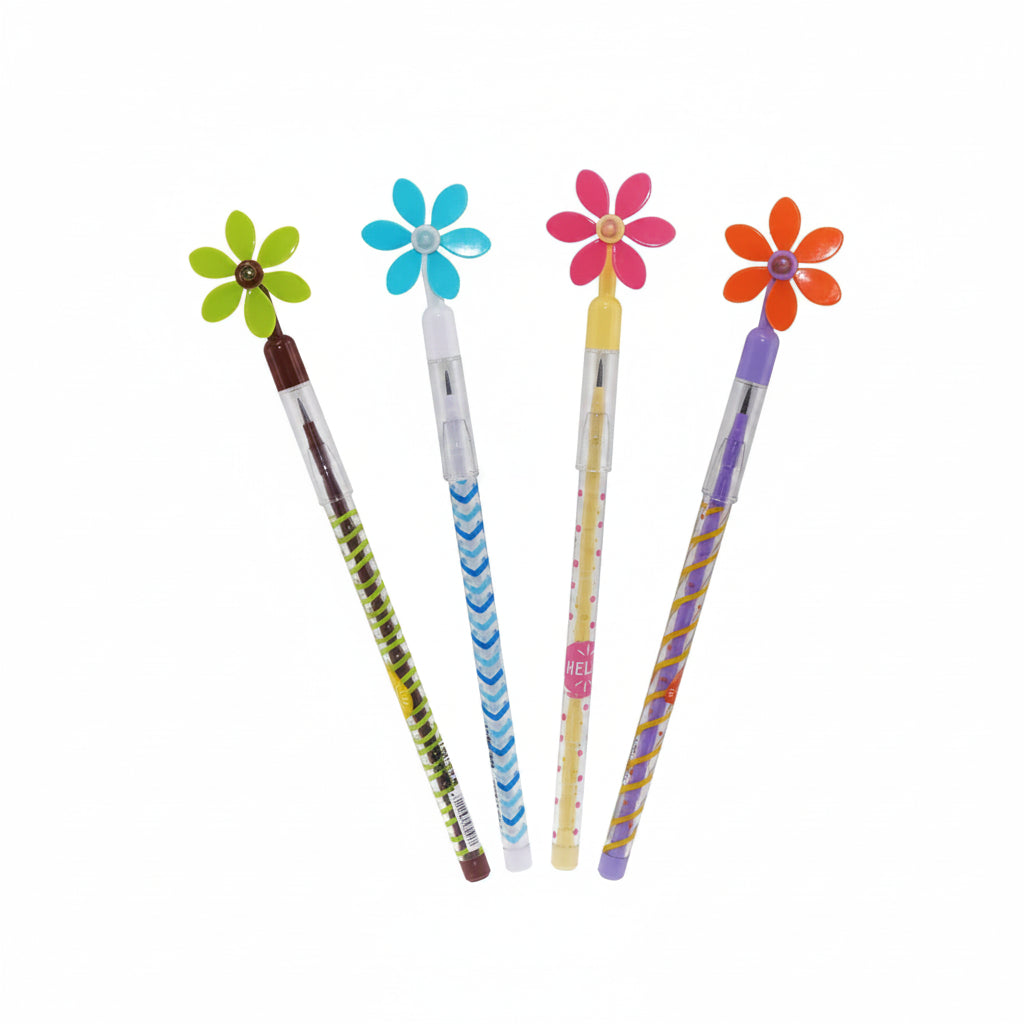Flower Shaped Fan Style Bullet Pencil For Kids Giveaway Birthday Celebration
