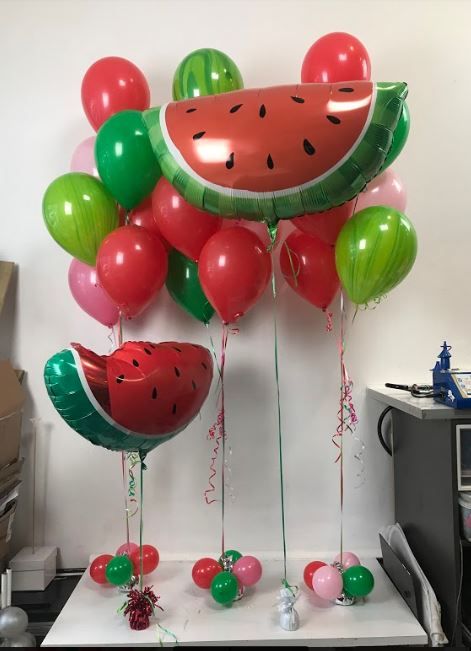 Watermelon Printed Latex Balloons Pack of 10 for Summer / Pool Party Themed Party Decoration