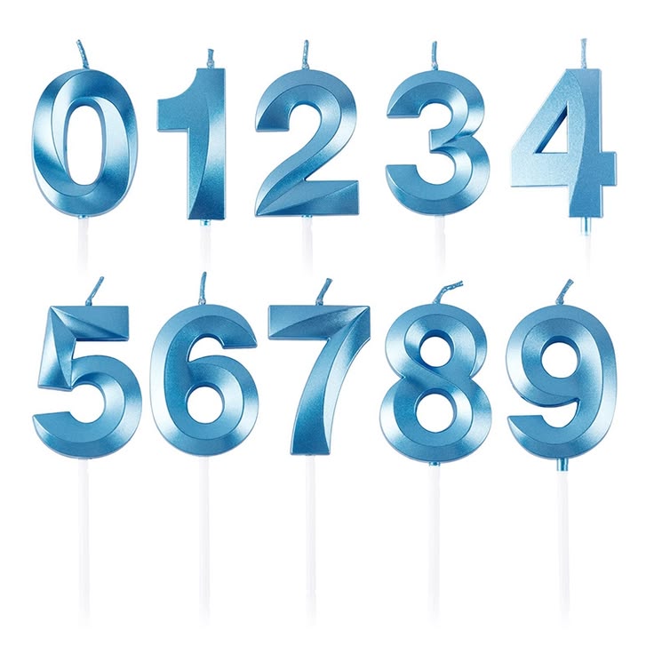 Dark Blue Color Happy Birthday Letter Candle for Birthday Cake and Celebration