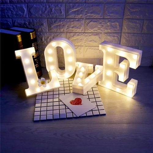 LOVE LED Marquee Lights LED Plastic Light Up Sign For Valentine Anniversary Night Light Wedding Birthday Party Decoration