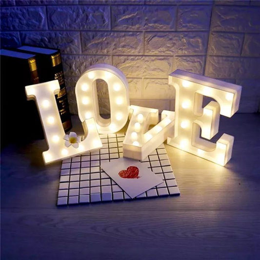 LOVE LED Marquee Lights LED Plastic Light Up Sign For Valentine Anniversary Night Light Wedding Birthday Party Decoration