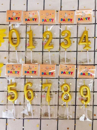 Number Candles Golden For Birthday, Anniversary Cake Decoration and Celebration