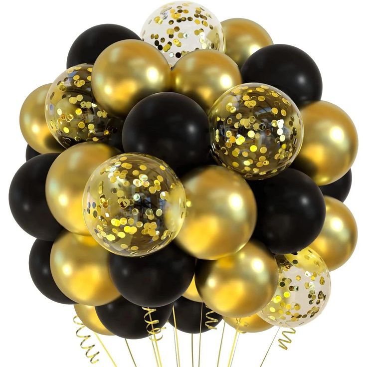 30pcs / Pack Metallic Balloons with Confetti Balloons For Party Decoration & Celebrations