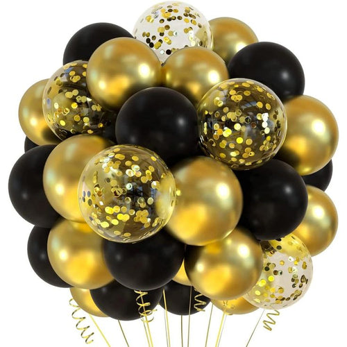 30pcs / Pack Metallic Balloons with Confetti Balloons For Party Decoration & Celebrations