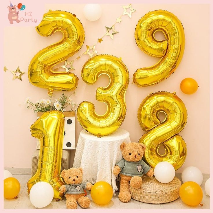 32 inches Number Foil Balloon for Birthday / Anniversary Party Decoration