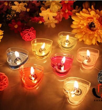 Pack Of 10 - Romantic Floating Tea Light Sweet Scented Wax Candles