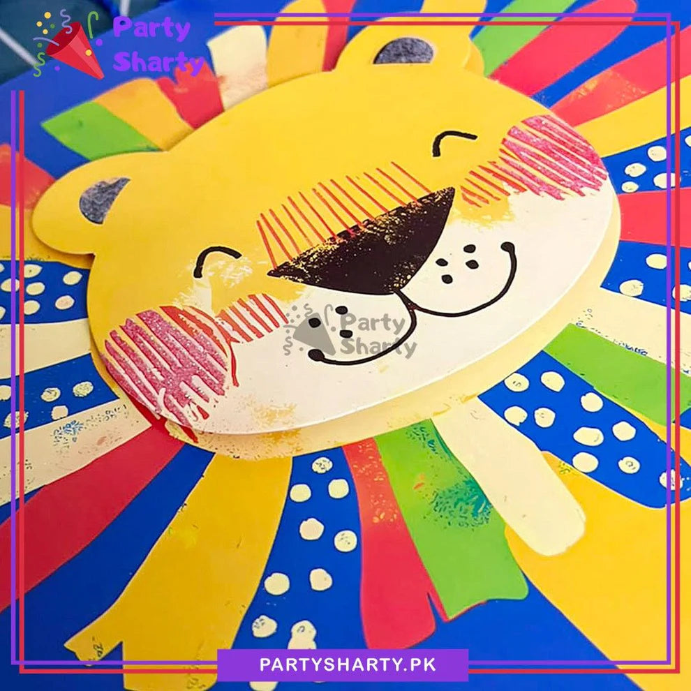 3D Cute Lion Printed Gift Bag For Birthday Celebration