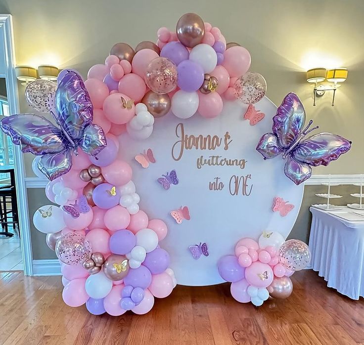 100pcs Baby Pink, Blush, Lilac & Dark Purple Balloons Garland Theme Set For Butterfly Themed Party Decoration & Celebration