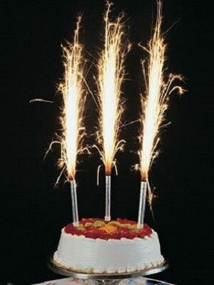 Birthday cake Sparkling firework candles | attractive birthday cake decoration surprise sparking candle