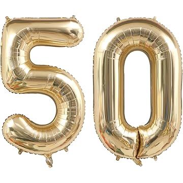 Caramel Number Foil Balloon - Jumbo Size (40 inches) for Birthday / Anniversary Party Decoration and Celebration