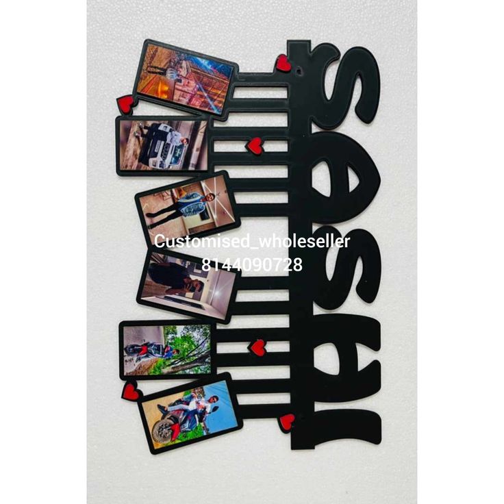 Customized NAME wall frame with 5 images