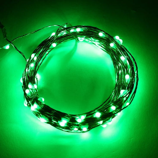 Green Color Electric Operated Fairy Lights - 18 Feet Length for Independence Day / Jungle Theme Birthday Decoration and Celebration and Decoration