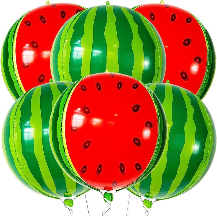 Watermelon Printed Latex Balloons Pack of 10 for Summer / Pool Party Themed Party Decoration