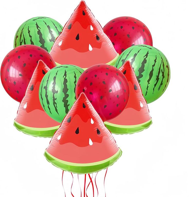 Watermelon Printed Latex Balloons Pack of 10 for Summer / Pool Party Themed Party Decoration