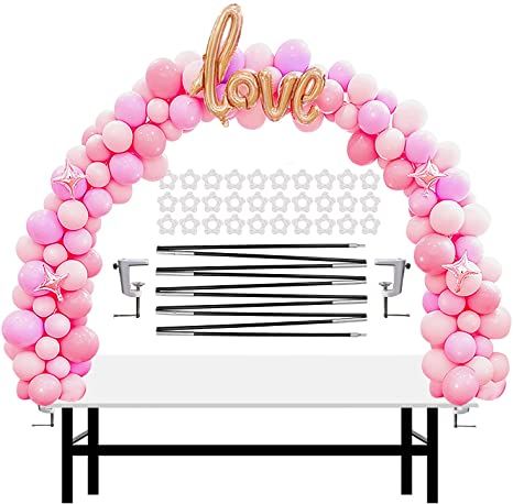 Large Table Balloon Arch Kit DIY Clip Clamp Stand for Birthday Wedding Reception