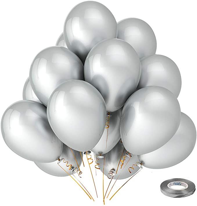 Metallic Chrome Balloons (Pack of 10) For Birthday, Wedding, Anniversary, Baby Shower Party Decoration