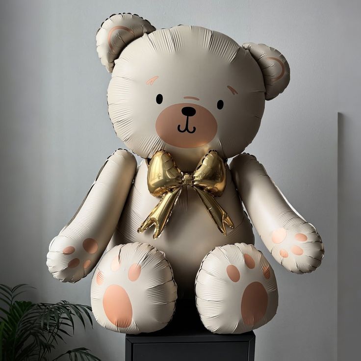 6pcs/Set Matte Teddy Bear with Heart Foil Balloons For Teddy Bear Theme Party Decoration And Celebration