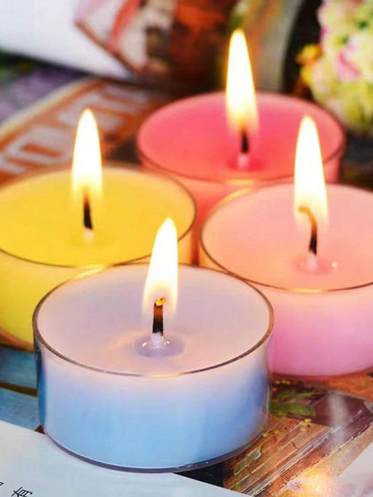 Pack Of 10 - Romantic Floating Tea Light Sweet Scented Wax Candles