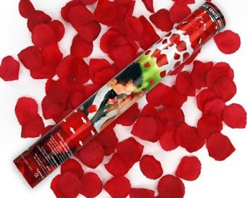 Red Rose Party Poppers Confetti For Wedding, Bridal Shower, Anniversary Celebration