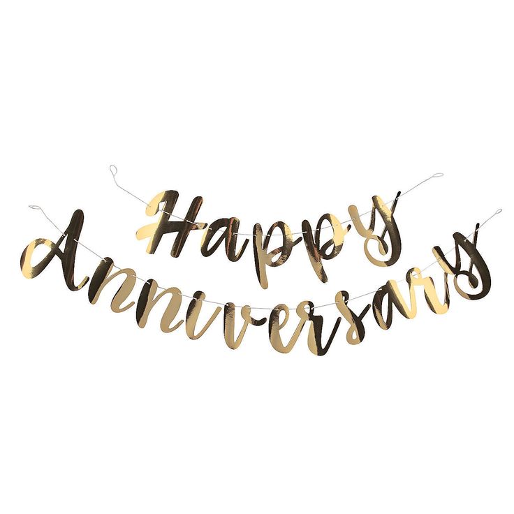 Happy Anniversary Foil Banner for Anniversary Theme Celebration & Decoration