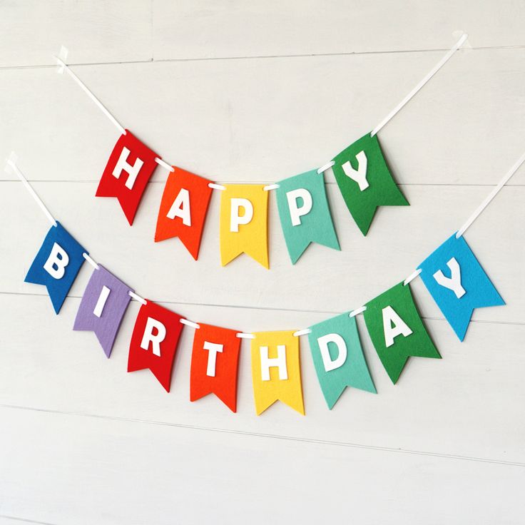 Happy birthday bunting banner cutout foil card garland hanging banner for Birthday