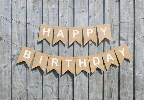 Happy birthday bunting banner cutout foil card garland hanging banner for Birthday