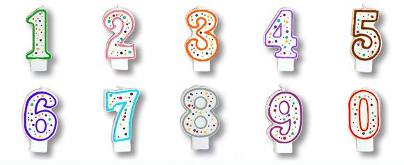 Regular Number Candles For Birthday, Anniversary Cake Decoration and Celebration