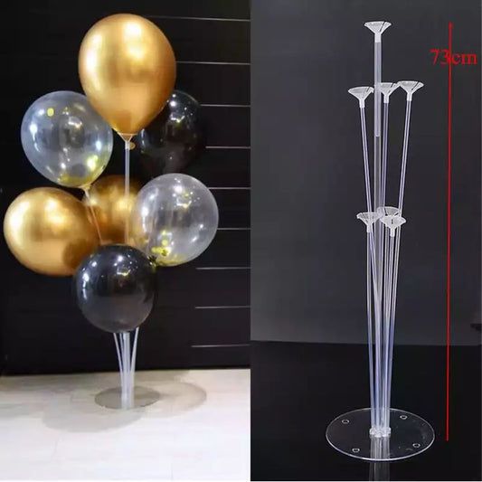 Table Balloon Stand Kit- 7 Sticks Sets Stand Reusable Clear Balloon Holder for any occasions Party Decorations