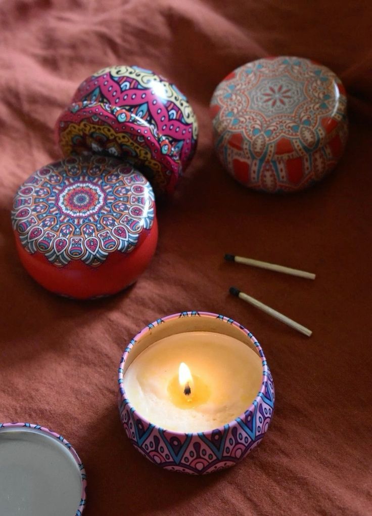 Mandala Scented Candles For Room Decoration