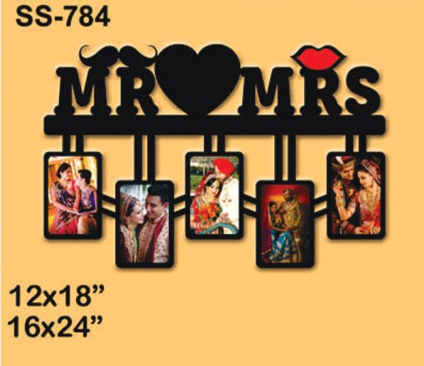 Customized NAME wall frame with 5 images