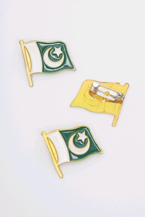 14th August Pakistan Day Royal Flag Shaped Badge for Pakistan Independence Day Celebration