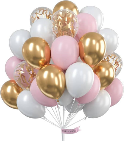 30pcs / Pack Metallic Balloons with Confetti Balloons For Party Decoration & Celebrations
