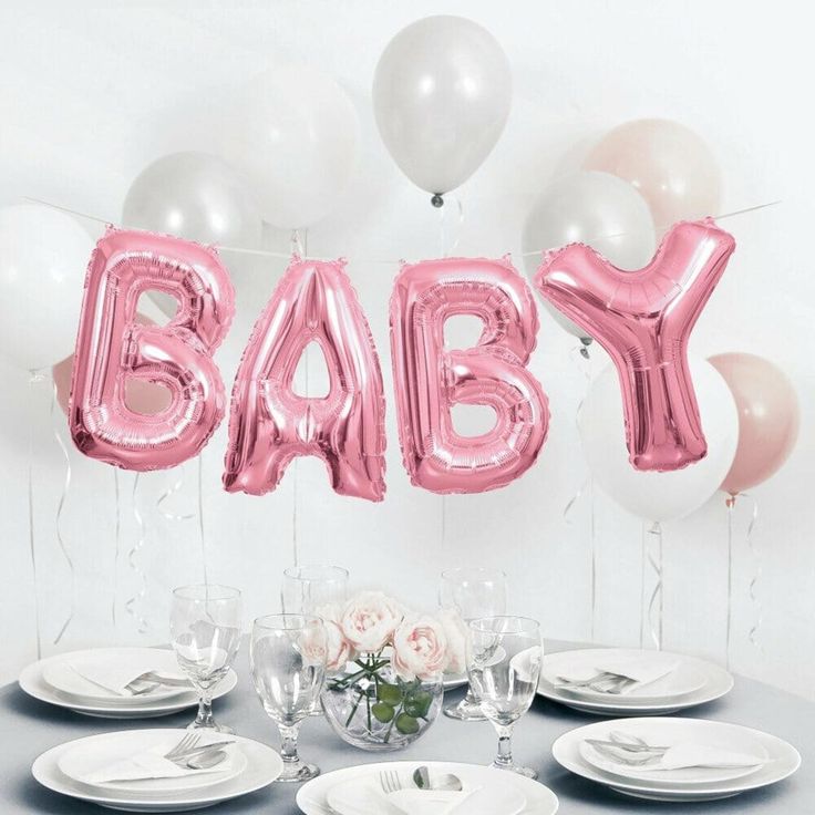 Welcome Baby Letter Foil Balloon Banner for Baby Shower, Gender Reveal Event and Decoration