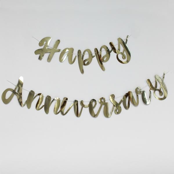 Happy Anniversary Foil Banner for Anniversary Theme Celebration & Decoration