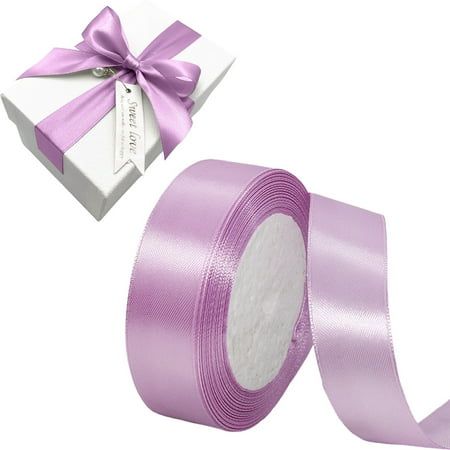 1 inch Satin Ribbon Roll For Birthday, Anniversary, Bridal Shower, Baby Shower and Gift Decoration