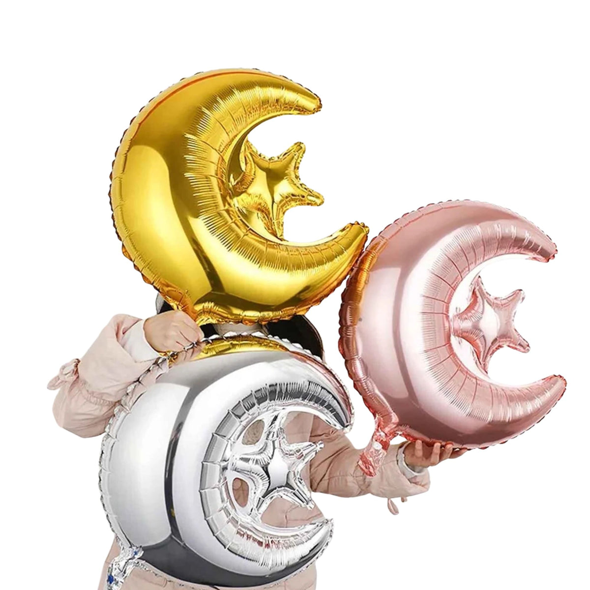 Ramadan Special Crescent Moon Star Foil Balloon