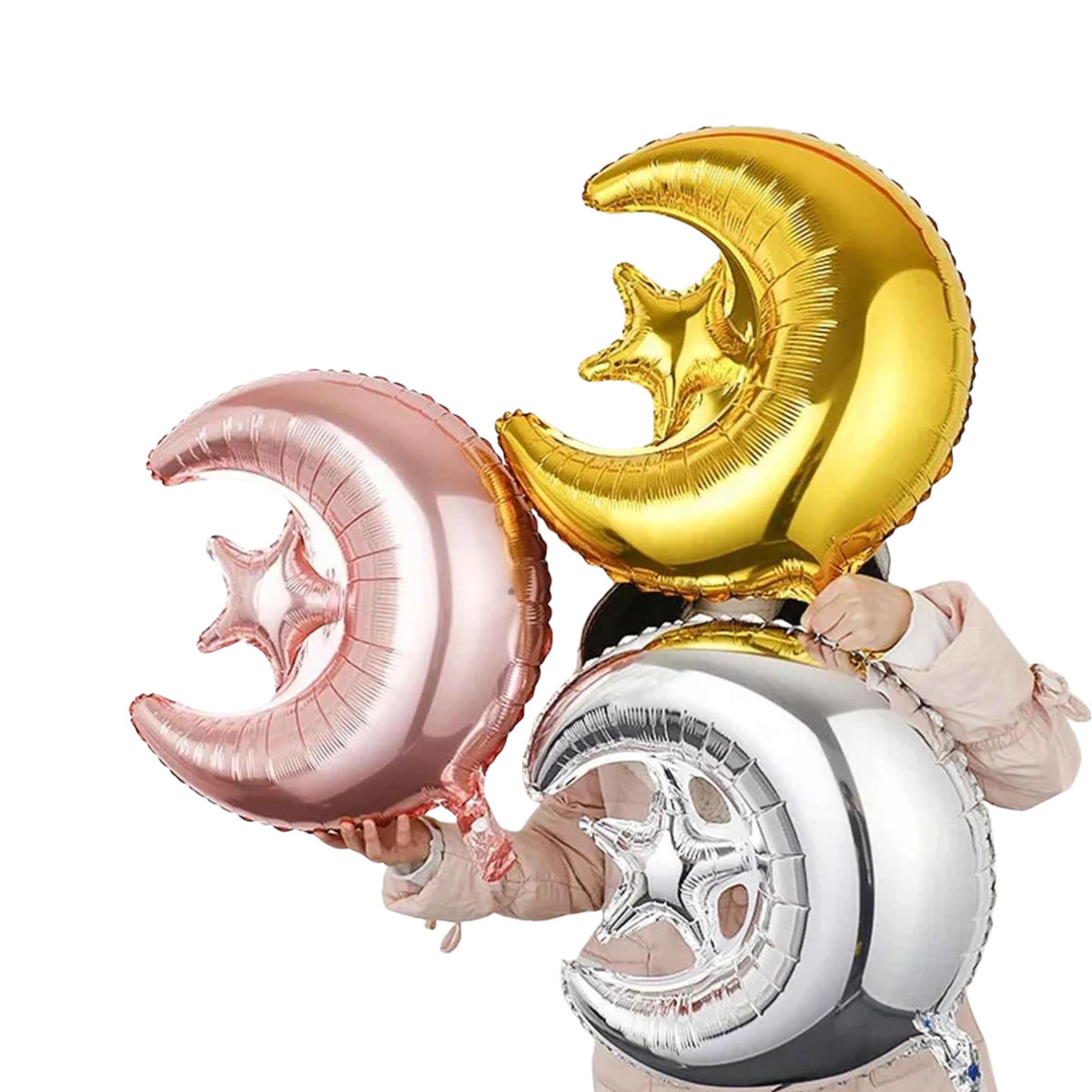 Ramadan Special Crescent Moon Star Foil Balloon