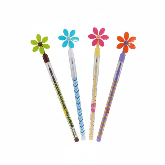 Flower Shaped Fan Style Bullet Pencil For Kids Giveaway Birthday Celebration