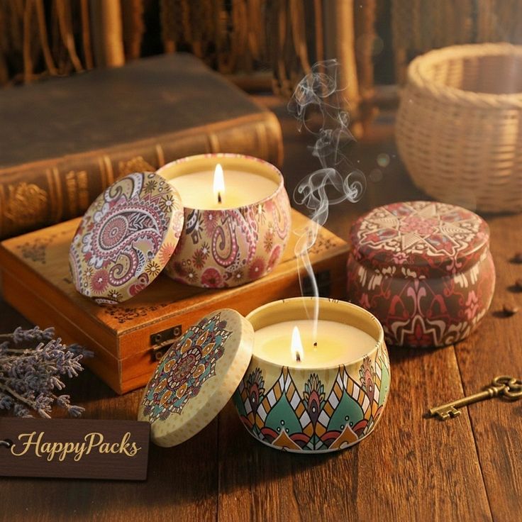 Mandala Scented Candles For Room Decoration