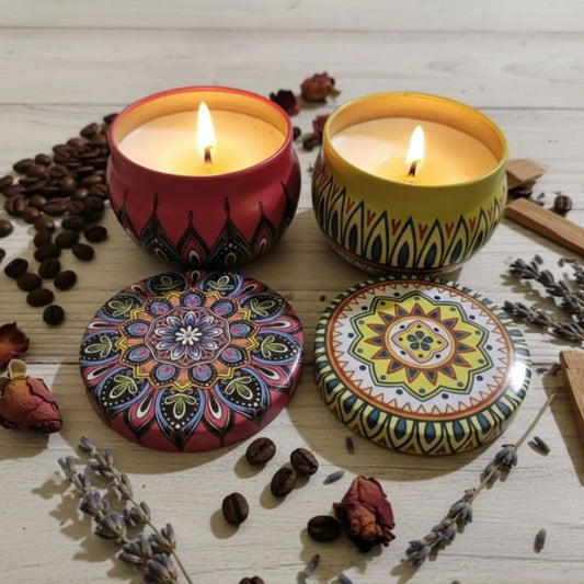 Mandala Scented Candles For Room Decoration