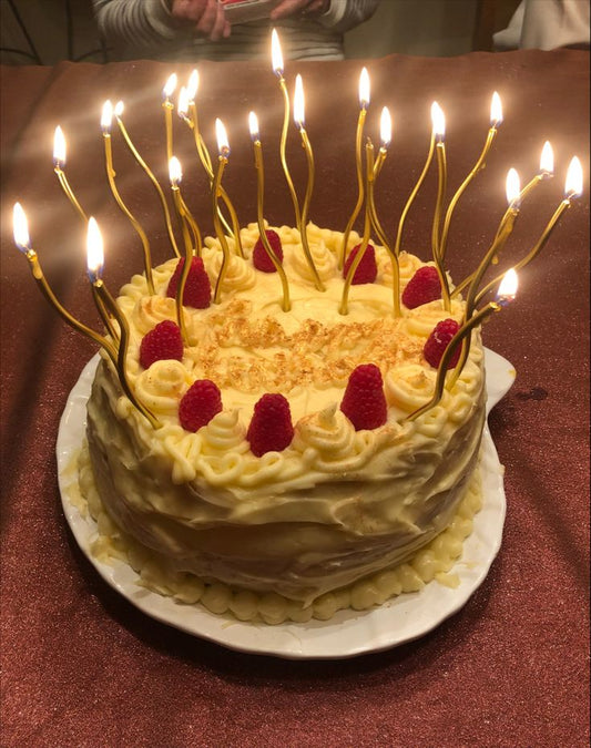 6Pcs/Set Golden Point Splashing Ink Curly Candles Cake Candle Twisted Spiral Candle