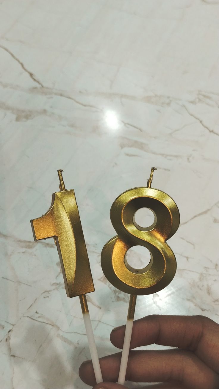 Number Candles Golden For Birthday, Anniversary Cake Decoration and Celebration