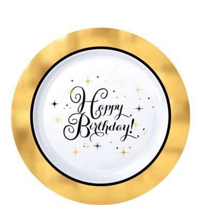 Golden Polka Dots Printed Paper Plates For Party Decoration and Celebration