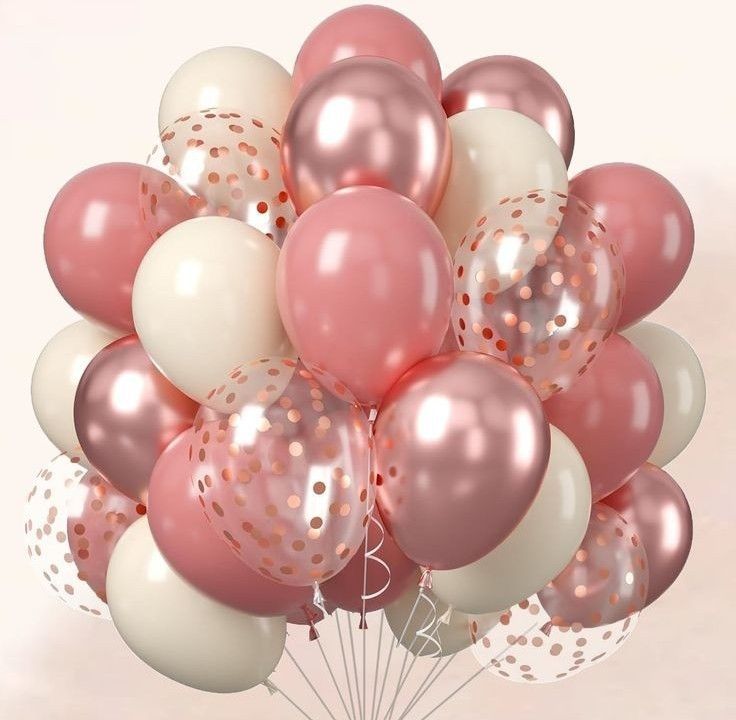 30pcs / Pack Metallic Balloons with Confetti Balloons For Party Decoration & Celebrations